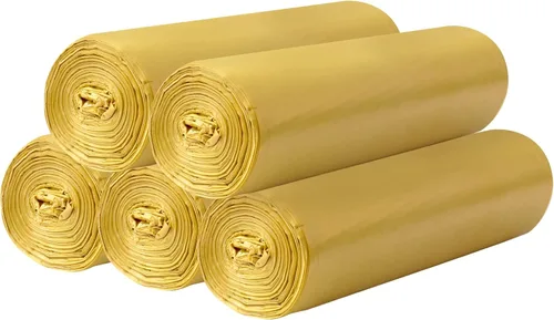 5 rollos de bolsas de basura pequeñas – 100 bolsas de basura pequeñas duraderas de 4 galones para el hogar, oficina, cocina, baño, dormitorio, forro