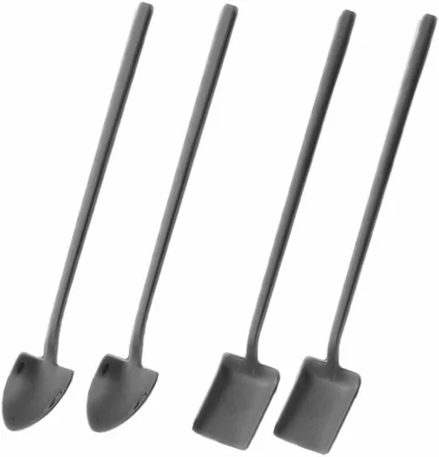 Miniatura 7 de Juego de 4 cucharas de pala de postre de frutas, cucharas de acero inoxidable de 6 pulgadas para postre café, té, helado, pastel de frutas