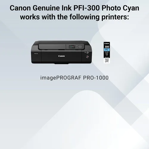 Miniatura 5 de Canon Tinta PFI-300 Lucia PRO, color cian foto, compatible con impresora imagePROGRAF PRO-300, estándar (4197C002) (paquete de 2)