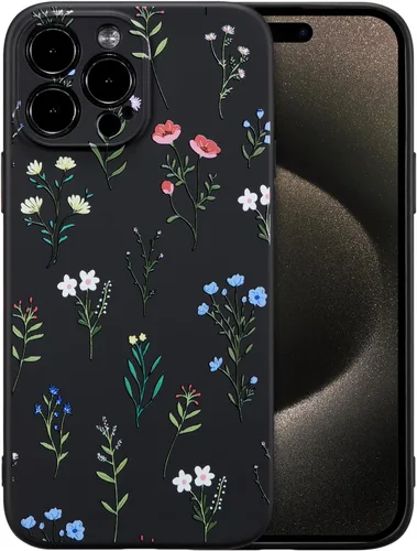 Miniatura 154 de RALEAVO Funda Floral para iPhone 12, Cubierta de Silicona Líquida con Bonito Patrón de Rama de Flores para Niñas y Mujeres, Funda Protectora de Goma
