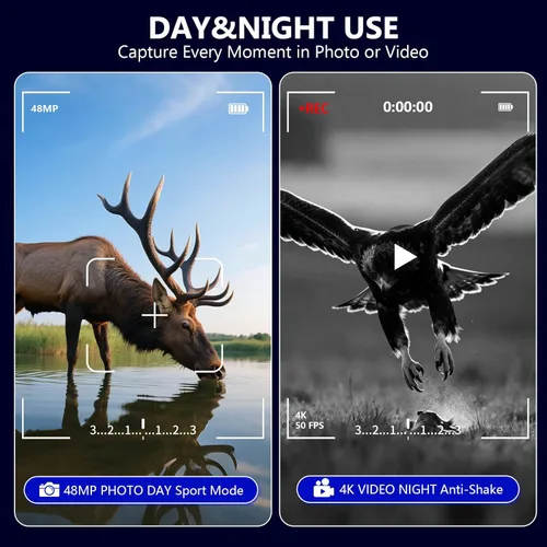 Miniatura 6 de Gafas de visión nocturna 4K, prismáticos de visión nocturna con pantalla HD de 4.0 pulgadas con batería recargable de 5000 mAh, tarjeta TF de 64 GB