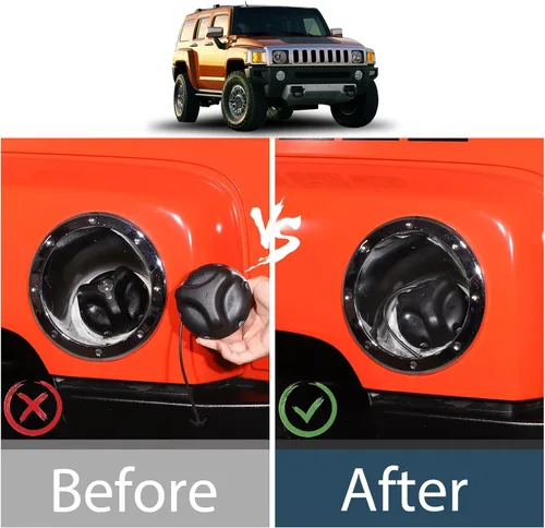 Miniatura 2 de Lcojicep Tapa de gasolina, accesorios exteriores de tapa de combustible compatibles con Hummer H3 H2 H3T, tapa de llenado de tanque de combustible