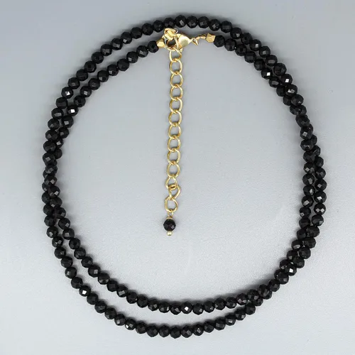 Gempires - Collar de cuentas de piedras naturales hechas a mano, joyería de cristal hipoalergénica de 20 pulgadas, chapado en oro, joyería de moda