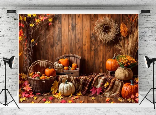 Miniatura 33 de Kate Fondo de fotografía para el día de Acción de Gracias, otoño, calabaza, decoración del hogar, fondo para niños, fiesta, estudio (7 x 5 pies)