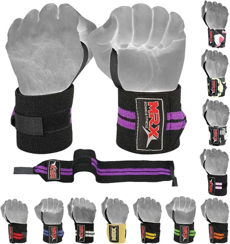 MRX - Muñequeras para levantamiento de pesas, entrenamiento de gimnasio, soporte de muñeca, fisicoculturismo, entrenamiento, envoltura para