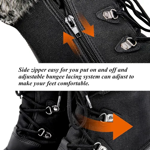 Miniatura 4 de ALEADER - Botas de nieve de invierno con forro de piel sintética para mujer