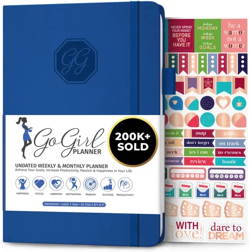Miniatura 20 de GoGirl Agenda y organizador para mujer – Agenda semanal tamaño A5, diario de objetivos y agenda para mejorar la gestión del tiempo, la productividad