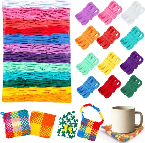 Miniatura 13 de 800 bucles de repuesto para telar de tejido de 7 pulgadas, 10 colores arcoíris para tejer, bucles de repuesto para hacer agarraderas, bandas de 8