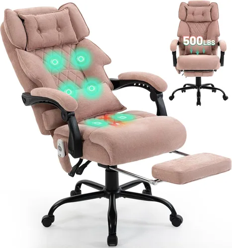 Miniatura 11 de Massage Office Chair with Foot Rest,6 Points Vibration & Heat Executive Office Chairs for Heavy People,500LBS Big and Tall Office Chair,Ergonomic