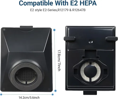 Miniatura 6 de EZ SPARES Compatible con filtros estilo HEPA Rainbow E2 para la serie E2, parte R12179 y R12647B, lavable y reutilizable (paquete de 2)
