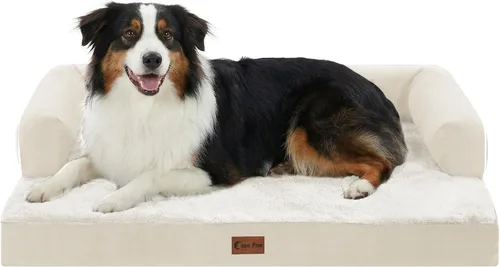Camas Ortopédicas para Perros de Tamaño Grande, Espuma de Celdas Impermeables tipo Huevera, Camas tipo Sofá para Perros Medianos para Jaula 35x22