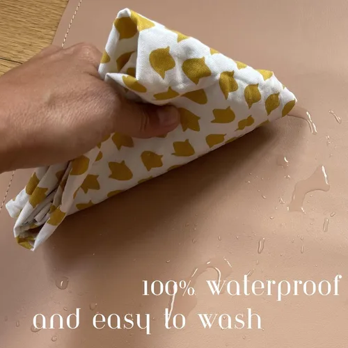 Miniatura 5 de UNIKLOOK Cambiador portátil de cuero - Cuero vegano - Cambiador de bebé de viaje - Estación de cambio de pañales portátil multiusos impermeable 14 x