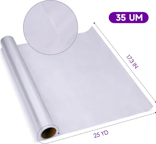 Miniatura 2 de KOVIEDE Estabilizador soluble en agua para bordado: estabilizador de costura soluble de 17.3 pulgadas x 25 yardas, cortado en tamaños variables