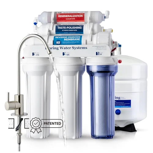 Miniatura 12 de iSpring RCC7 WQA Filtro de agua potable sistema de ósmosis inversa, de 5 etapas, 75 GPD, certificación con sello de oro Níquel