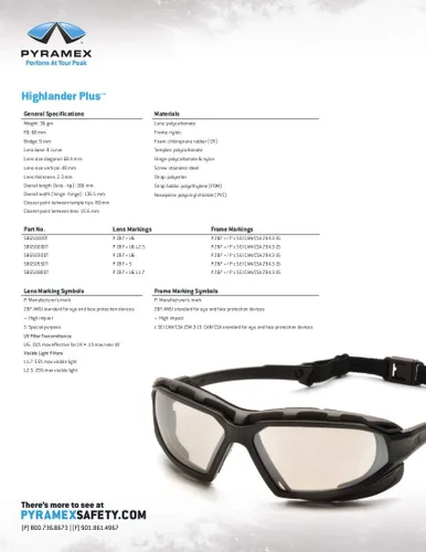 Miniatura 9 de Gafas de protección Pyramex Highander XP