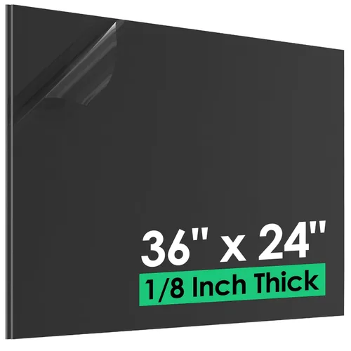 Miniatura 15 de Hoja de plástico ABS de 1/8 de pulgada de grosor - 12" x 12", tablero termoplástico rígido negro, superficie dual (texturizada y lisa) para señales