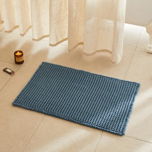 Miniatura 131 de TYUU Tapete de baño estilo gofre, tapete de baño bohemio, antideslizante, lavable, súper absorbente, de secado rápido, bonito tapete de baño