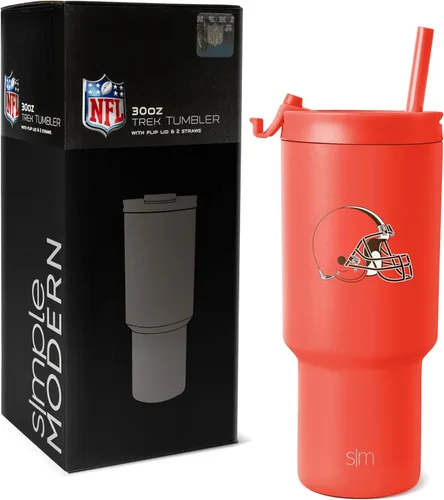 Miniatura 32 de Simple Modern - Vaso de 30 oz con tapa abatible y tapa con pajita Arizona Cardinals