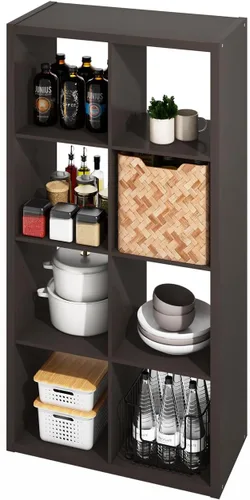 Miniatura 19 de Furinno Reed - Organizadores y almacenamiento de armario, organizador de armario de 5 niveles, estante abierto, para armario, dormitorio, sala