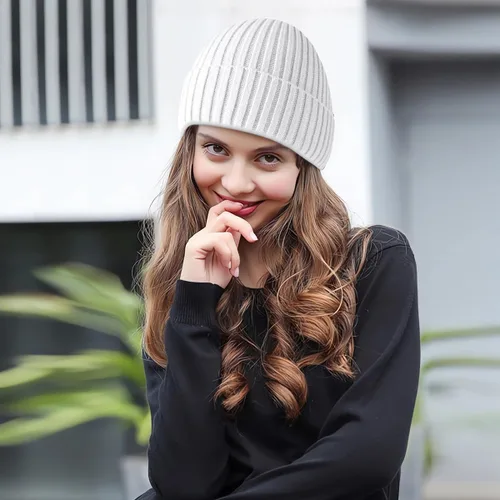 Miniatura 26 de Gorro de invierno para hombre y mujer, gorro de lana de punto para actividades al aire libre y uso diario