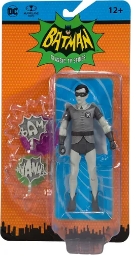 Miniatura 8 de DC Retro Batman 1966 - Figura de acción de 6 pulgadas Wave 5 - Robin blanco y negro