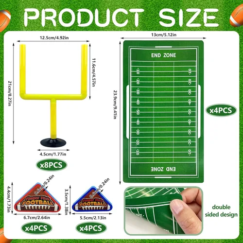 Miniatura 2 de 20 piezas de mini juegos de fútbol amarillo mini juegos de mesa con pelotas de fútbol de espuma, poste de portería y tarjetas, juguetes