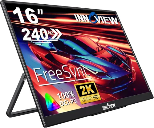 Miniatura 2 de InnoView Monitor portátil de 15.6 "+16" Monitor portátil para portátil con funda protectora Soporte ajustable de 90° integrado USB C HDMI Ultra-Slim