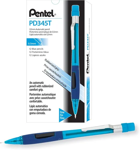 Miniatura 5 de Pentel Quicker lápiz para cliquear automático, 0.5mm de tamaño de grafito, Negro Barril