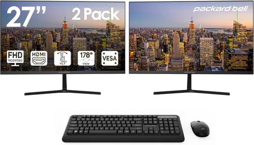 Miniatura 7 de Packard Bell Monitor airFrame FHD de 21 pulgadas, 1920x1080, Ultrawide, compatible con montaje VESA, ajuste de inclinación, HDMI/VGA, bisel delgado