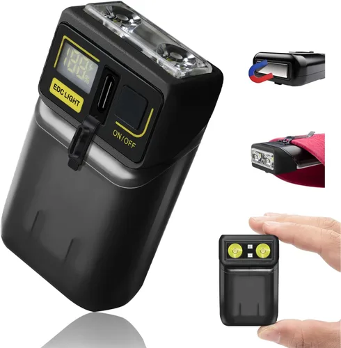 Miniatura 10 de COB - Llavero de luz de trabajo – Multiherramienta recargable para campamento, iniciador de fuego, 7 modos, 1600 lúmenes, para supervivencia