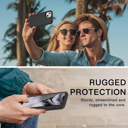 Miniatura 6 de AICase para iPhone 13/iPhone 14 con funda con clip para cinturón, protector de pantalla, funda protectora resistente de grado militar, protección