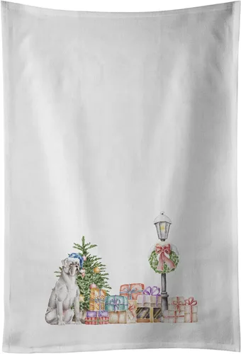 Miniatura 64 de Caroline's Treasures CK8100WTKT - Juego de 2 toallas de cocina con diseño de bulldog francés con diseño de país de las maravillas navideñas