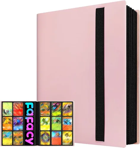 Miniatura 13 de Carpeta de tarjetas coleccionables de 9 bolsillos, carpeta de colección deportiva de alta calidad, libro de tarjetas con fundas de carga lateral
