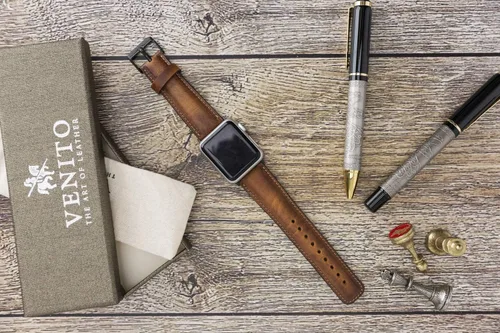 Miniatura 2 de Tuscany - Correa de reloj de cuero prémium para Apple Watch Series 11, 10, 1.654 in, Series 9, 8, 7, 6, 5, 4, 3 y SE 3/2/1 de 1.614 pulgadas, 1.575