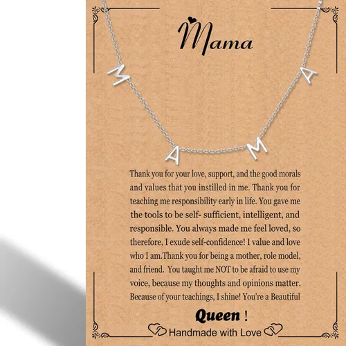 RWQIAN Collar para mamá para mujer Collar con colgante de regalo para nueva mamá, futura mamá, primer día de la madre