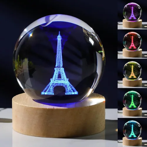Miniatura 38 de Regalos de ajolote 3D para mujer, bola de cristal de 2.362 in, figuras de ajolote, decoración de animales de cristal, artículos de animales