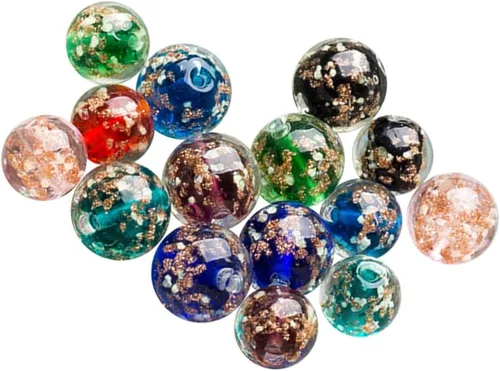 COHEALI 40 cuentas espaciadoras de vidrio luminoso de 0.47 pulgadas, colores mezclados para hacer joyas, pulseras, tobilleras, manualidades