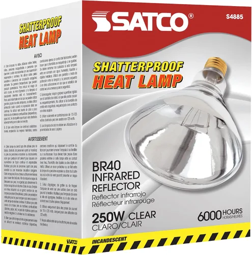Miniatura 3 de Satco S4885 - Lámpara de calor inastillable de base media, 120 V, 250 W, R40, transparente