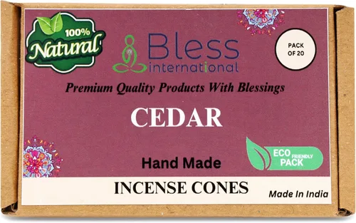 Miniatura 27 de Bless International Conos de incienso 100% naturales de lavanda hechos a mano, sumergidos a mano, libres de químicos orgánicos para purificación