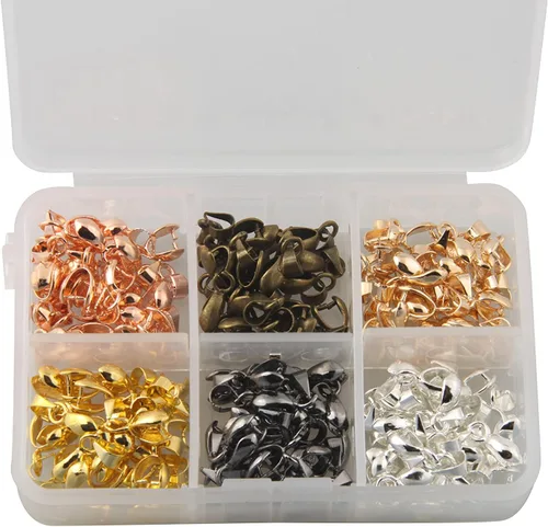 Miniatura 2 de ALLinONE 1 caja de 6 colores de metal con clip de pinza de clip de fianza colgante para bricolaje fabricación de joyas