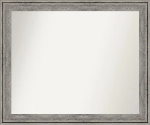 Miniatura 517 de Amanti Art Espejo de pared personalizado no biselado (24.5 x 24.5 pulgadas), marco gris marrón alta, varios tamaños personalizados, espejo de baño
