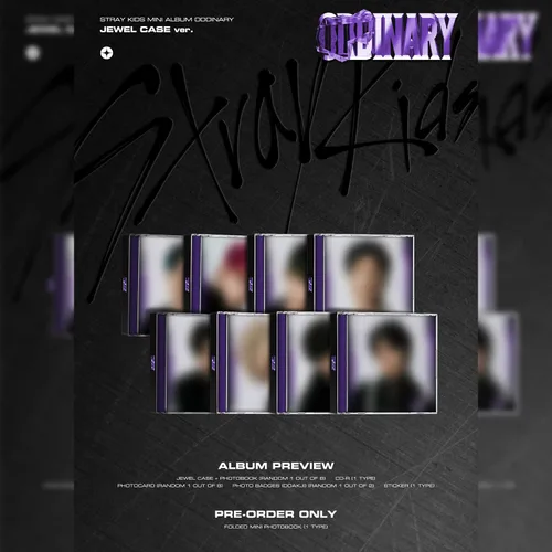 Miniatura 2 de STRAY KIDS - Mini Album [ODDINARY] (Jewel Case Ver./Random) Jewel Case + Photobook + CD-R + Photocard + Photo Badges(Ddakji) + Sticker