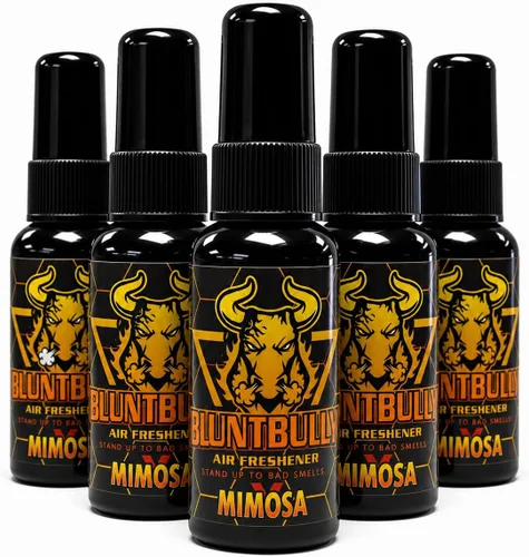Ambientador Blunt Bully (Mimosa) Premium a base de aceite ambientador en aerosol. Aroma de larga duración para habitación, baño, oficina y automóvil