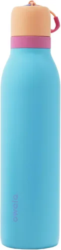 Miniatura 27 de Botella de agua aislada con tapa Twist de acero inoxidable Owala FreeSip con pajita para deportes y viajes, sin BPA, 24 onzas, Angel Food Cake