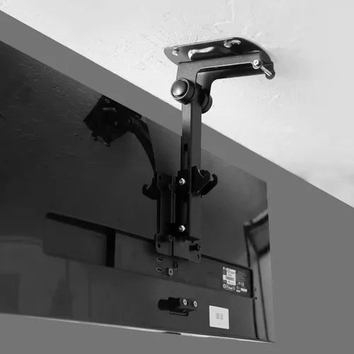 Miniatura 8 de VIVO montaje rebatible manual, plegable, con inclinación, para techo, para televisores con pantalla de LCD plana y monitores Negro