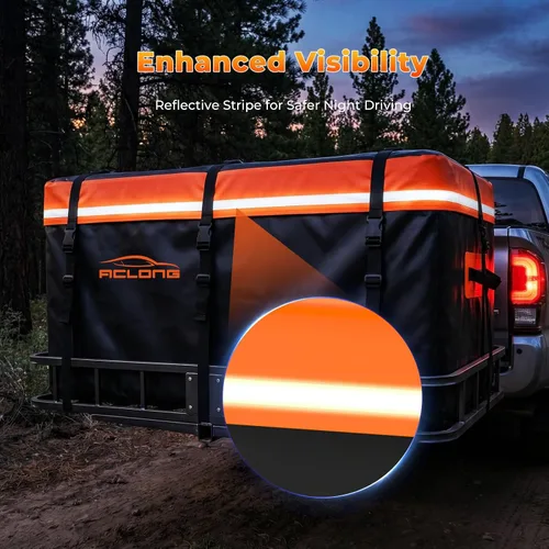 Miniatura 5 de Bolsa de transporte de carga de montaje en enganche, carcasa suave impermeable de 20 pies cúbicos, universal para camioneta con cesta de enganche, 8