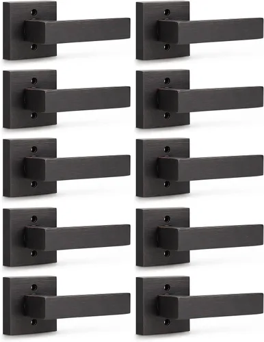 Miniatura 146 de KNOBWELL - Juego de cerradura con 1 picaporte resistente para puertas de una cara, ideal para puertas interiores reversibles, 0.93 libras