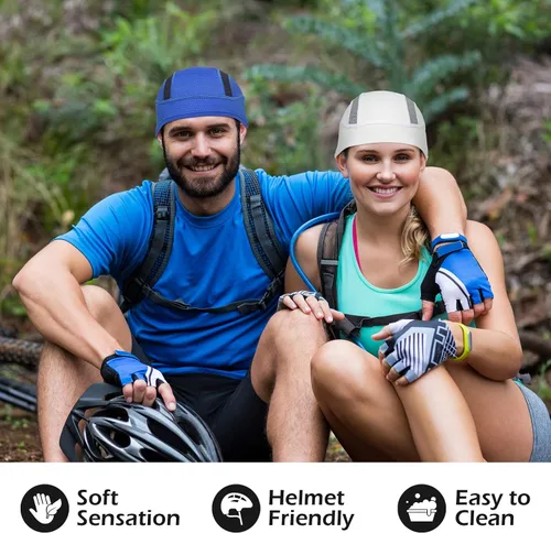 Miniatura 24 de Gorro con forro para casco de calavera, malla de enfriamiento para hombres y mujeres, se adapta debajo de los cascos