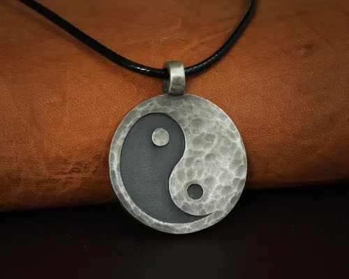 Miniatura 3 de Collar Yin Yang para hombre, joyería colgante de alta calidad de aspecto antiguo, regalos de Yin Yang, joyería vikinga para hombres