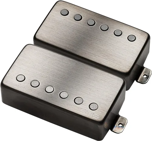 EMG JH James Hetfield - Juego de pastillas para guitarra eléctrica, cromo negro cepillado Cromo cepillado negro